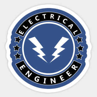 electrical engineering, electric engineer, t logo funny design Sticker